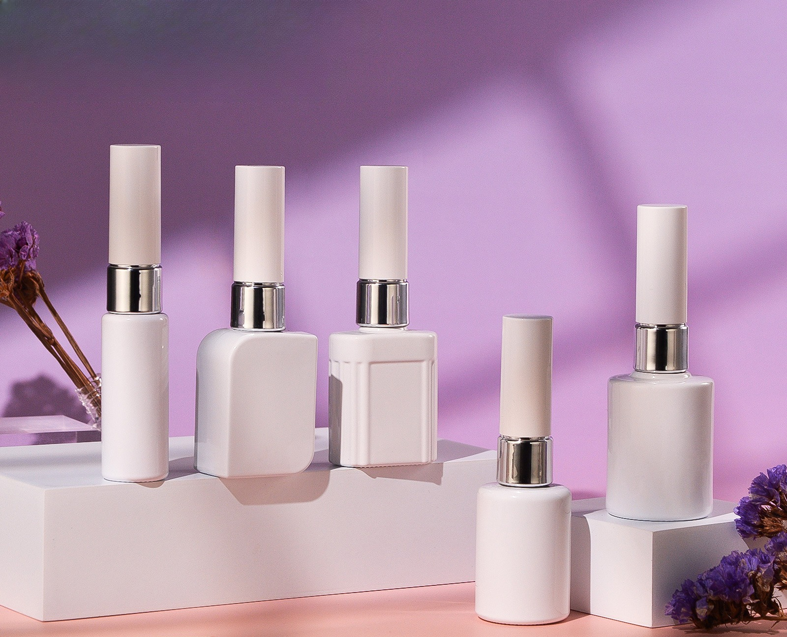 Luxury Skincare Samples - ‌8ml/10ml/15ml White Glass Empty Nail Polish