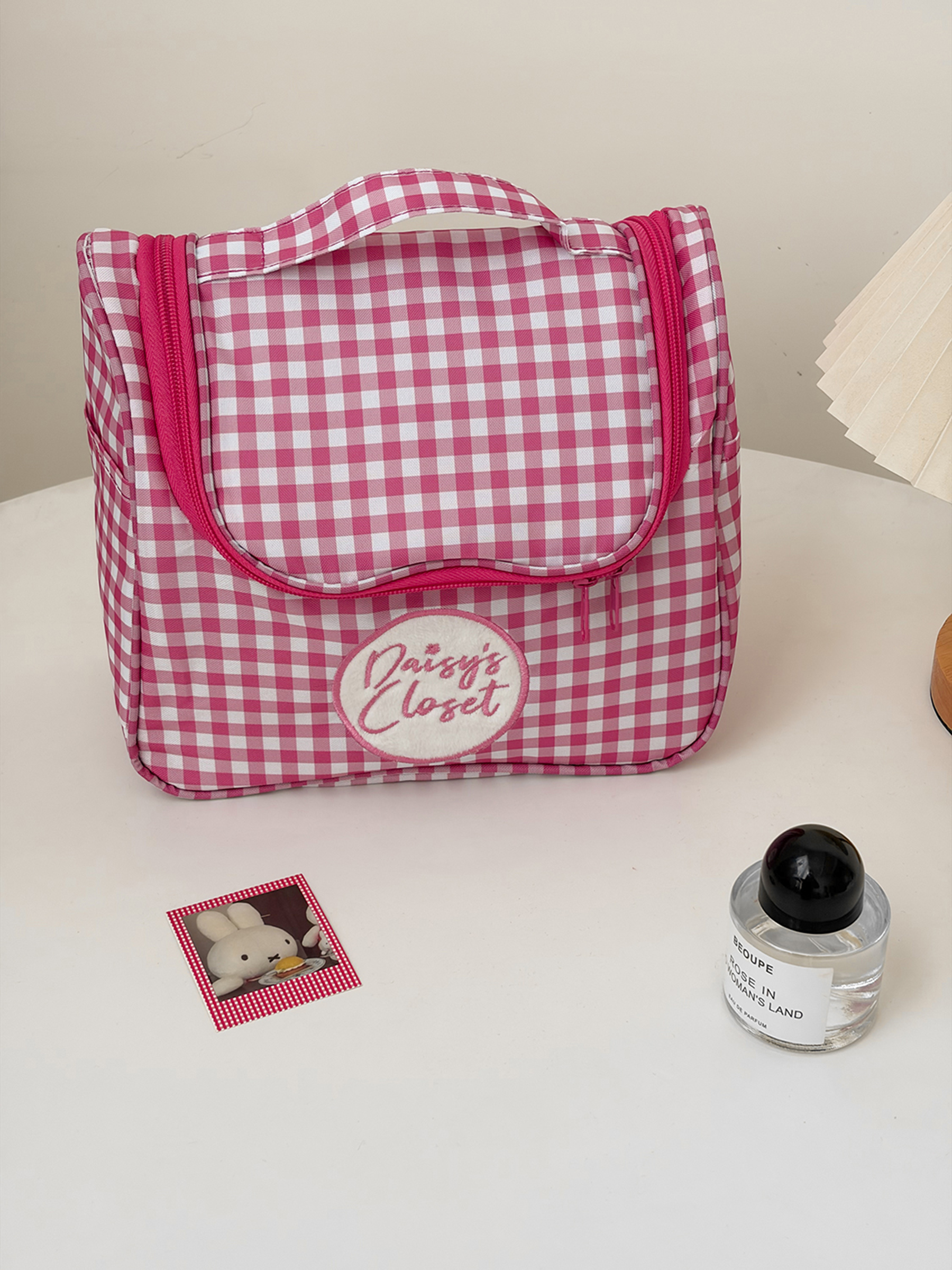 Airfriend Cute Grid Makeup Bag - огляд і ціна Luxury Skincare Samples