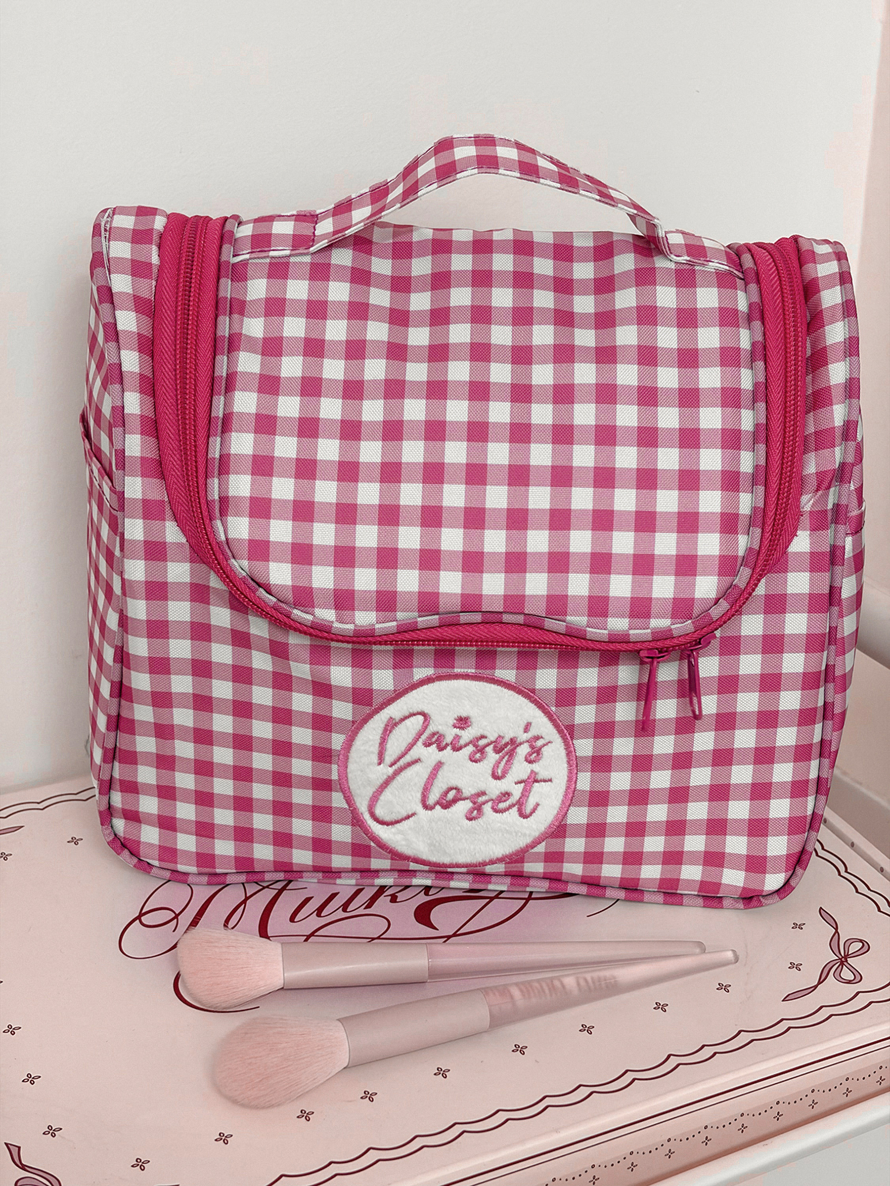 Airfriend Cute Grid Makeup Bag - огляд і ціна Luxury Skincare Samples