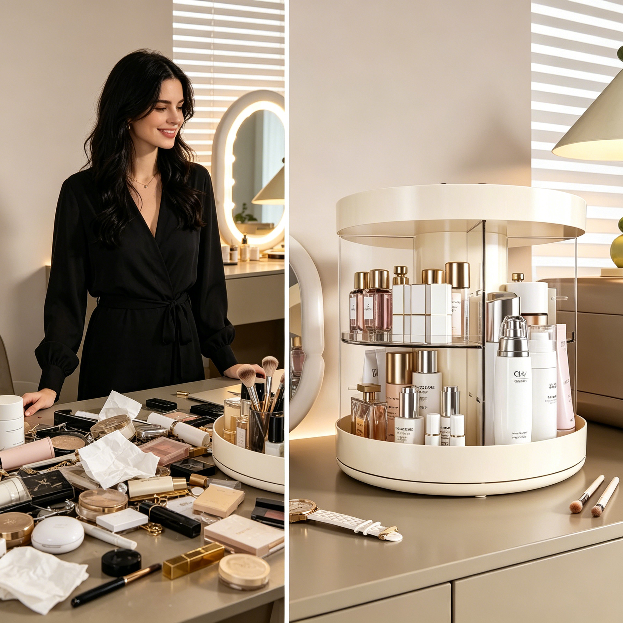 Rotating Layered Makeup Organi - огляд і ціна Luxury Skincare Makeup