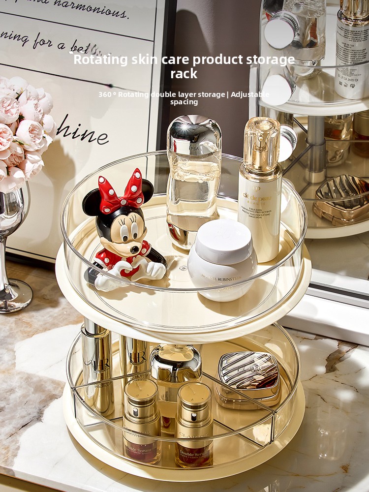 Large Capaci Rotating Cosmetic - огляд і ціна Luxury Skincare Tray