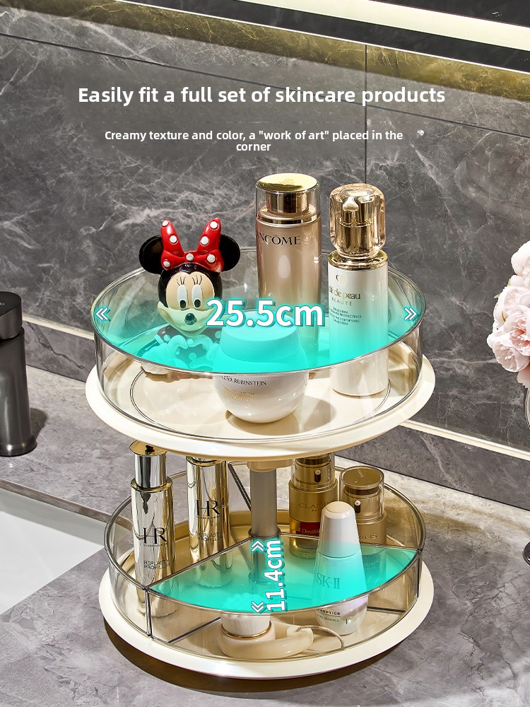 Large Capaci Rotating Cosmetic - огляд і ціна Luxury Skincare Tray