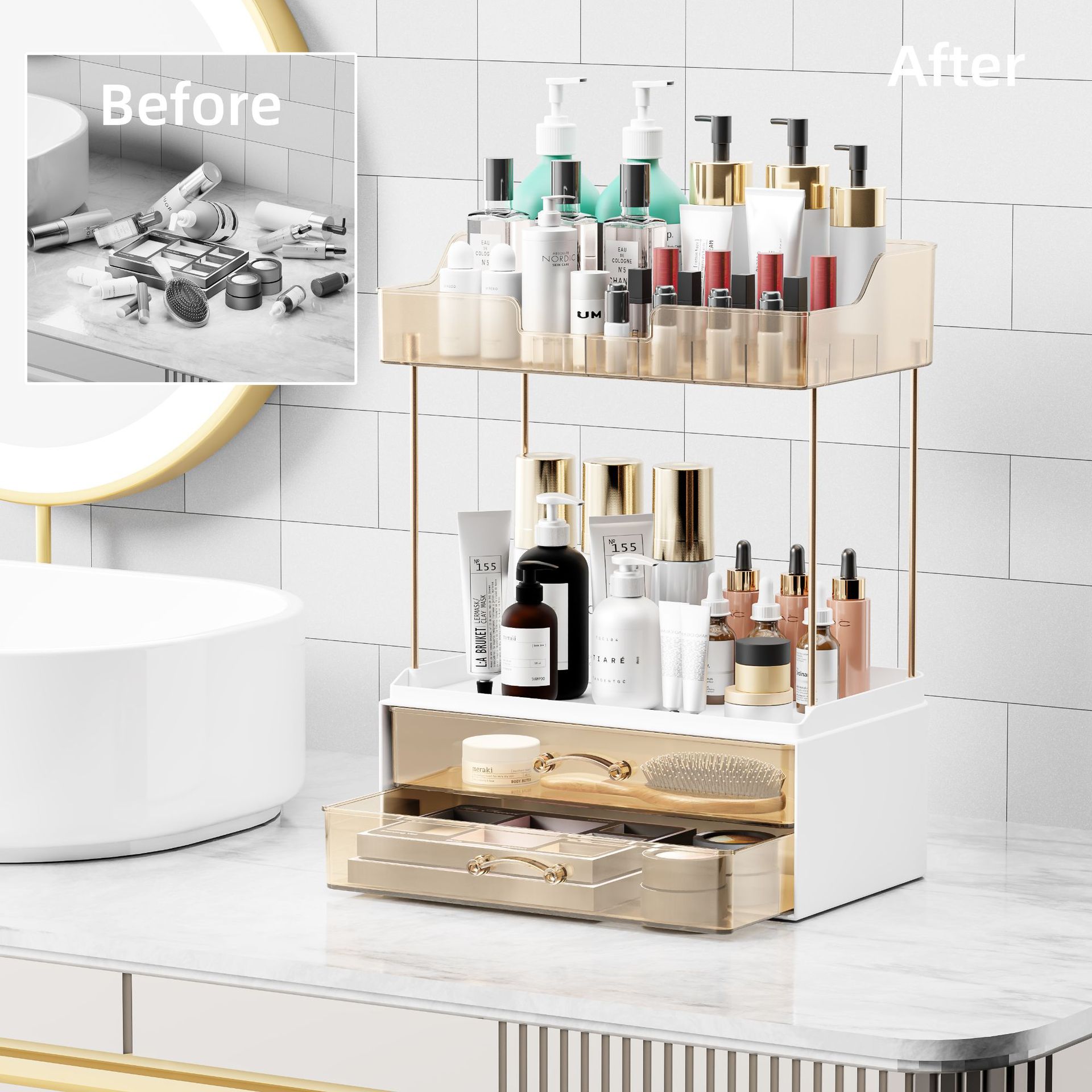 Luxury Makeup Organizer - Vani - огляд і ціна Luxury Skincare Tray